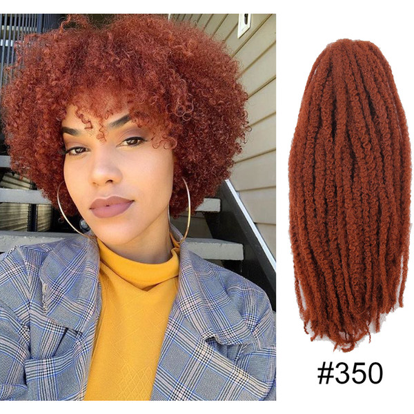 Crownhairstore Crochet braids Marley Hair Synthetic Afro kinky curly 18 inch 19 colors available curly braiding hair extensions