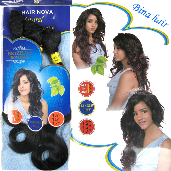 brazilian romance hair weaves 100% high temperature resistant fiber 13