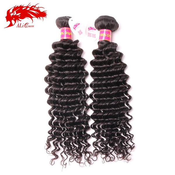 Wholesale-Brazilian deep wave virgin hair cheap brazilian virgin hair mixed length 2pcs/lot deep wave curly hair extensions