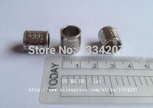 Wholesale-Free Shipping 10Pcs/Lot tibetan silver hair dread dreadlock beads cuff clip approx 10mm hole