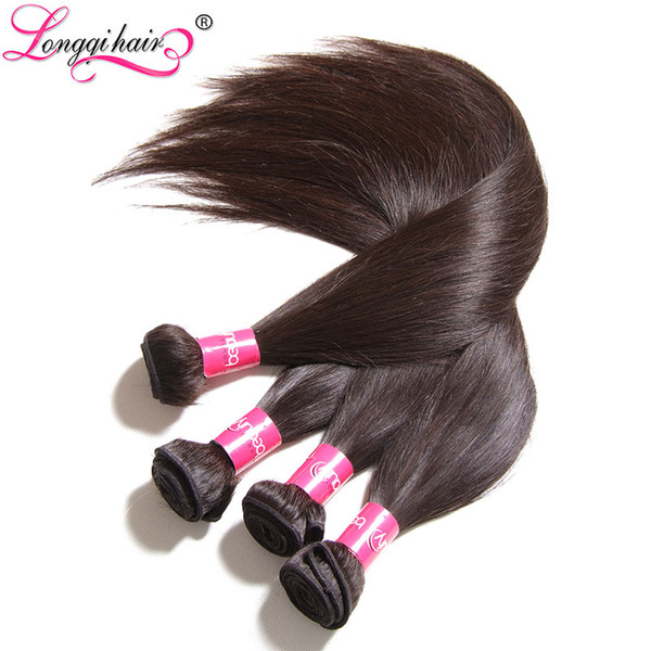 Longqi Hair Indian Straight Hair Bundles Non-Remy Hair Natural Black Color 8''-30'' 100% Human Hair Extensions 1 Piece Only