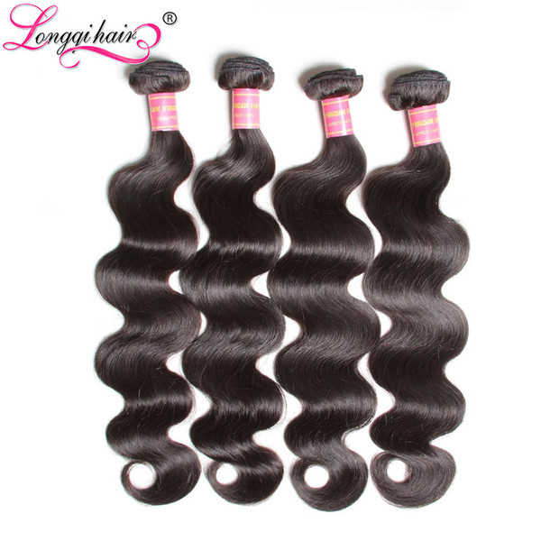 Longqi Hair Malaysian Body Wave Hair Bundle Non Remy 100% Human Weave Natural Color 8 Inch - 30 Inch Ships Free