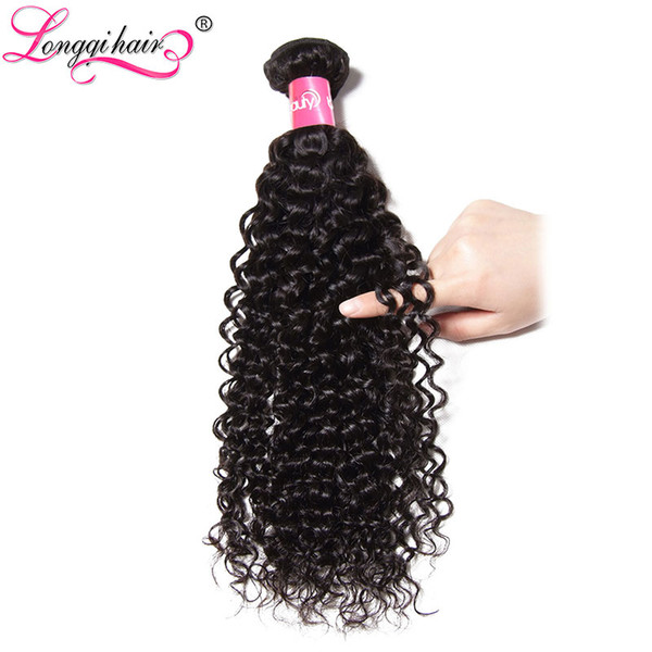 Longqi Hair Cambodian Curly Weave Human Hair Bundles Natural Color Double Weft Non Remy 8