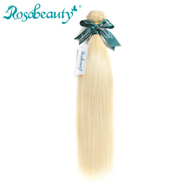 Rosabeauty Brazilian Blonde Straight Remy Hair Weave Bundles 14