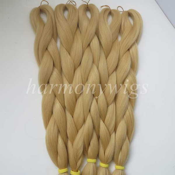 Kanekalon Jumbo braids hair Extension 24inch 80g Solid BUTTERSCOTCH Color Xpression Synthetic Braiding Hair Senegalese Twist T0935