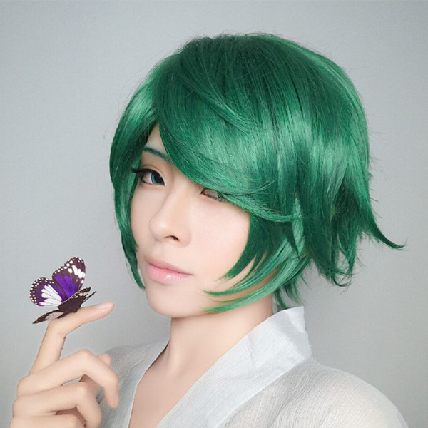 Game King of Glory Green Short Bob Air Bang Cosplay Party Anime Heat Resistant Synthetic Hair Wig