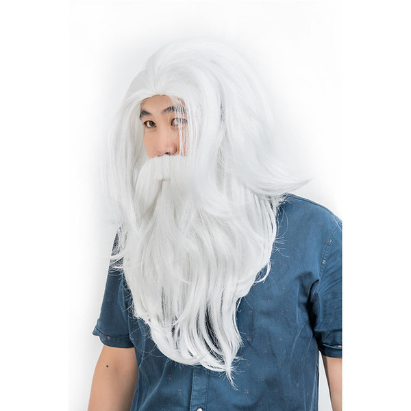 Christmas Husband Grand Master Anime Cosplay Masquerade Party Beard Wig Headgear