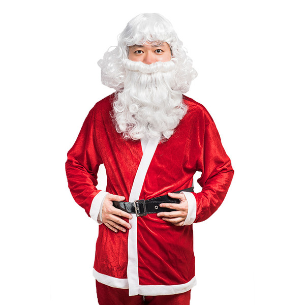 Santa Claus Santa Claus long curly hair Cosplay holiday party beard wig wig