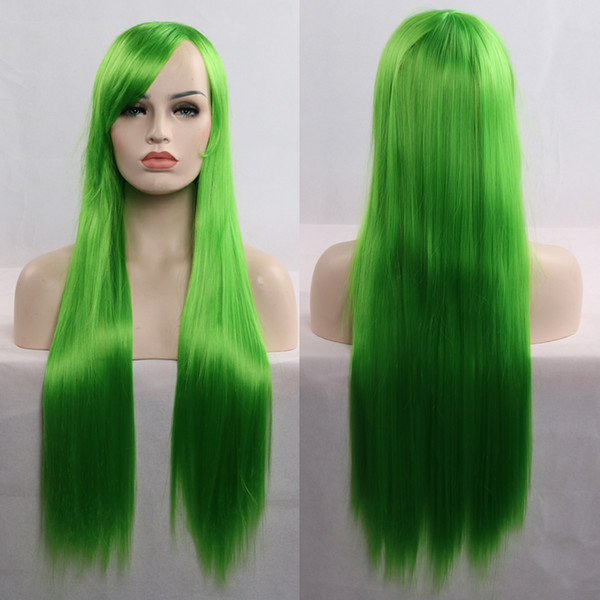 Anime wig cosplay cosplay color COS Harajuku style 80cm long straight hair, a variety of colors to choose from.