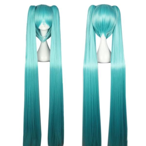 Anime VOCALOID Figure Miku Wig Cosplay Hatsune Miku Long Pink Blue High Synthetic Hair Wigs For Girls Party Accessories Wigs