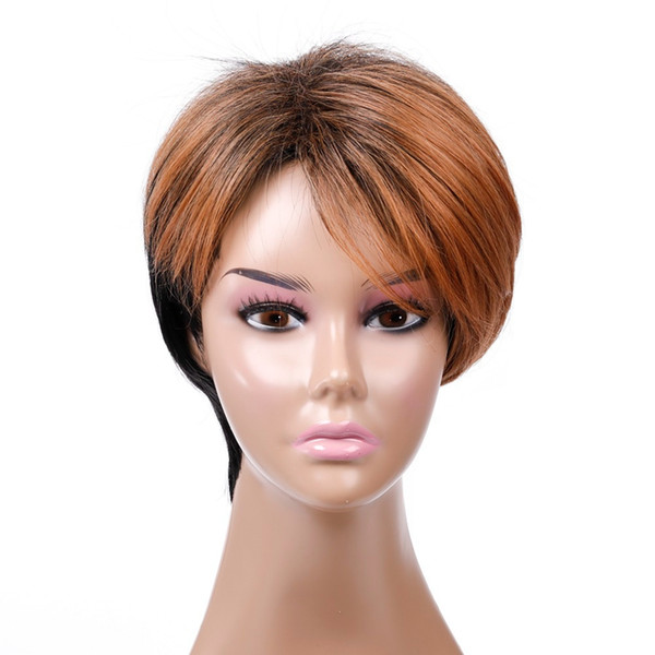 short fashion Wig black/brown double color 25 cm Synthetic Hair Wigs