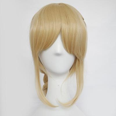 Female Cos Anime Wig Simulation Scalp High Temperature Silk Chemical Fiber Wig Solid Color Brown Fashion