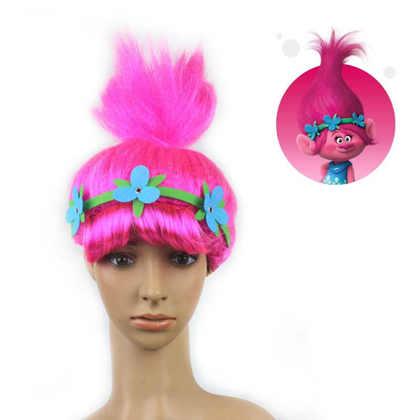 Cosplay Hair Wig Party Troll Elf Pixie Festival Adult Colourful Style Cartoon Trolls Halloween Wigs Costume Fancy Club