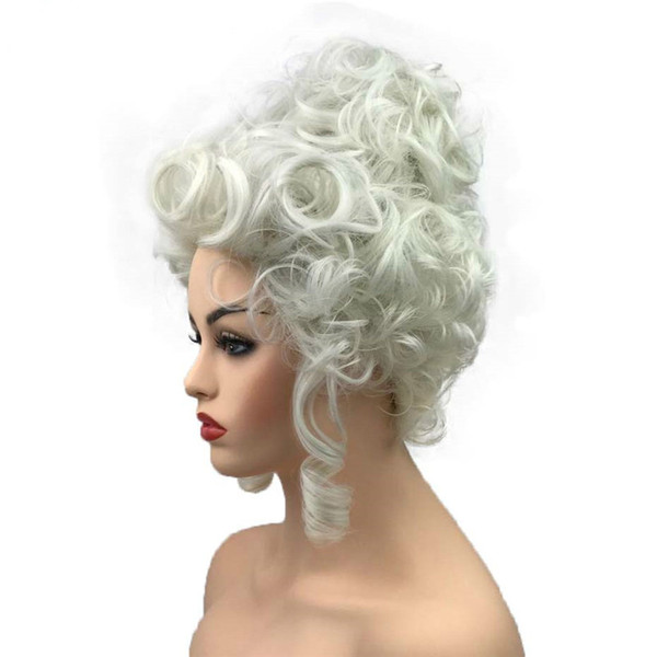 Brand New Fiber hair wigs Synthetic Curly Hair Wig Marie Antoinette Wig Women Cosplay Wigs For Halloween Party 227