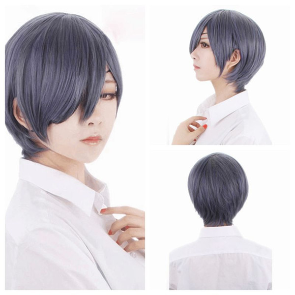 Z&F Cosplay 30CM Mixed Color Shot Synthetic Man Cosplay Party Wigs Halloween Classical Silver Pure White Anime Wigs