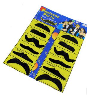 300sets NEW Free shiping 12 in 1 False Beard Halloween Party Costume Moustache Santa Claus Beard Humor Christmas Xmas Toy Gift