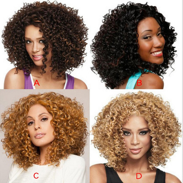 1PCS Cosplay Wig Short Curly Hair European and American Brain Wigs Black Short Curly Hair Chemical Fiber Wig Human Hair