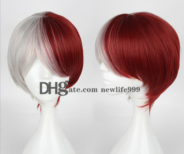 My Hero Academy, Focus Freeze, Cosplay Wig, Red and White Style, Natural Traceless, Free Mail, Quick Delivery