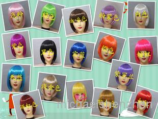 NEW Fashion BOB Wig STYLE Party Cosplay Fancy Dress Fake Synthetic Short Straight Hair Wig Wigs 17 Colours .