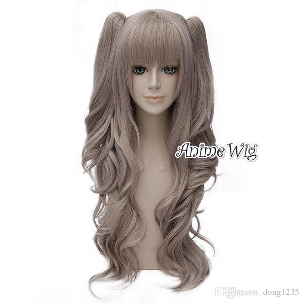 65CM Anime Charlotte Tomori Nao Women Gray Long Wavy Cos>>>>>>>>Anime VOCALOID Ombre Miku Mixed Blue Ombre Party 105CM Ponytails Cosplay Wig