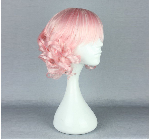 Anime wig lolita wig / daily curly short COS 30cm pink Mocha girl Sakuragi Sakura short hair variety Sakura styling Japanese cosplay wig