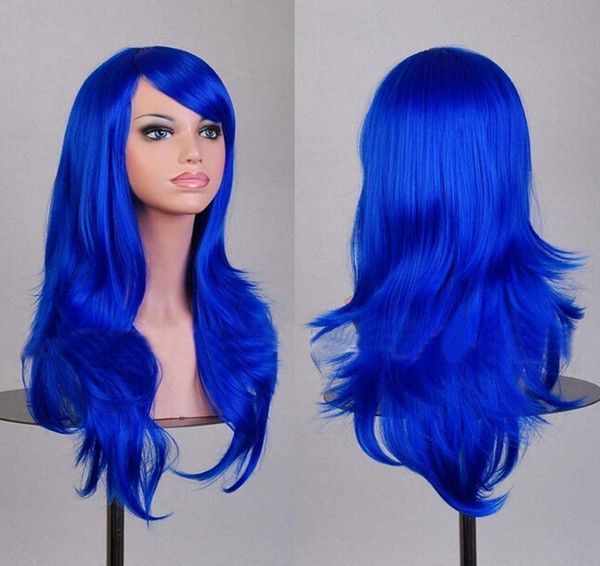 Women's Growth Roll Color Wig Set Cosplay Anime Harajuku Color Long Roll Cute Head Cover