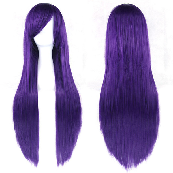 hanzi_beauty new long straight cosplay wigs multicolor Ladies womens 80cm 32inch Halloween Heat Resistant Synthetic Full Hair