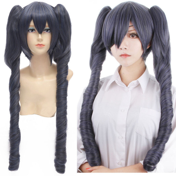 Black Butler Kuroshitsuji Ciel Phantomhive Cosplay Hair + 2 Clip on Ponytail Wig