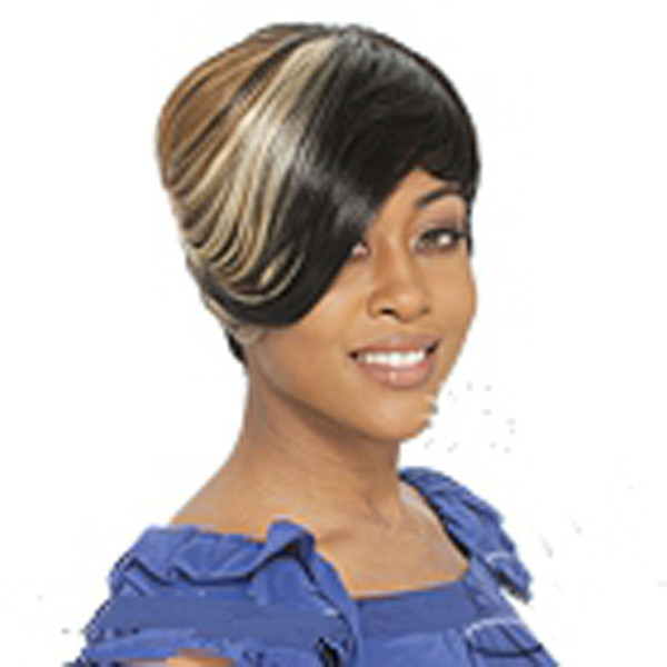 Fashion Stylish Mix Color Short Straight Colored Hair Woman's Wig Suit for Party and Cosplay Synthetic wigs