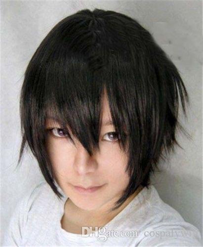 synthetic hair wigs for men silver white black short cosplay wig heat resistant kanekalon synthetic wigs tennis Prince anime wig men