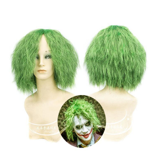 Comic Cosplay Wig Cosplay Wig Bat Chivalrous Clown Joker Green Small Curly Hair