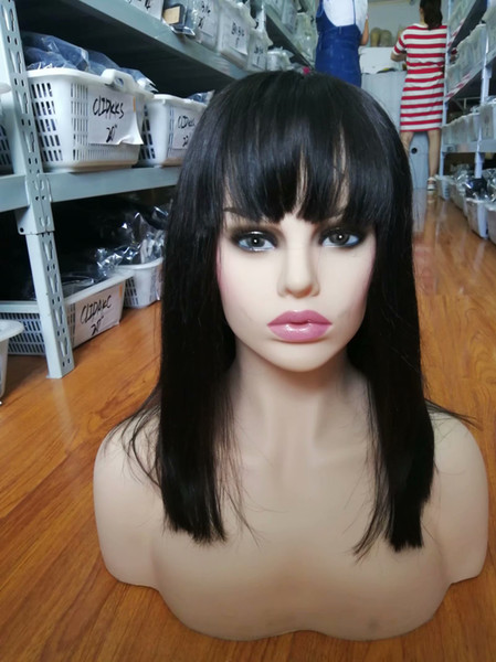 100% Unprocessed Brazilian Virgin Hair Lace Front Wigs Black Women Natural Color straight