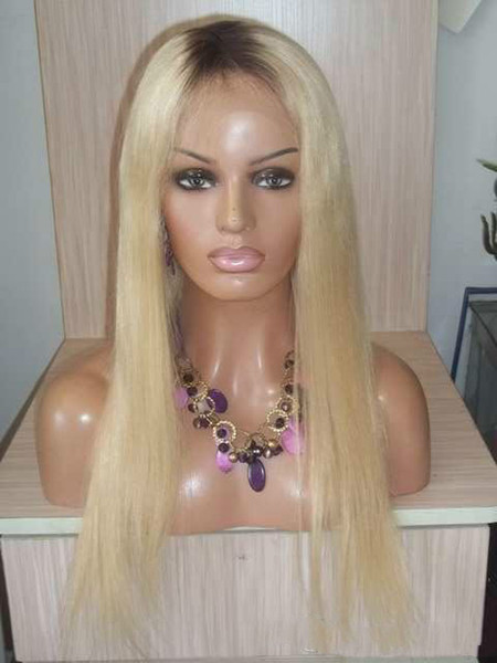 Frontal Lace Human Hair Wigs 100% Brazilian Virgin Hair For Fashion Women Silk Straight Roots 1
