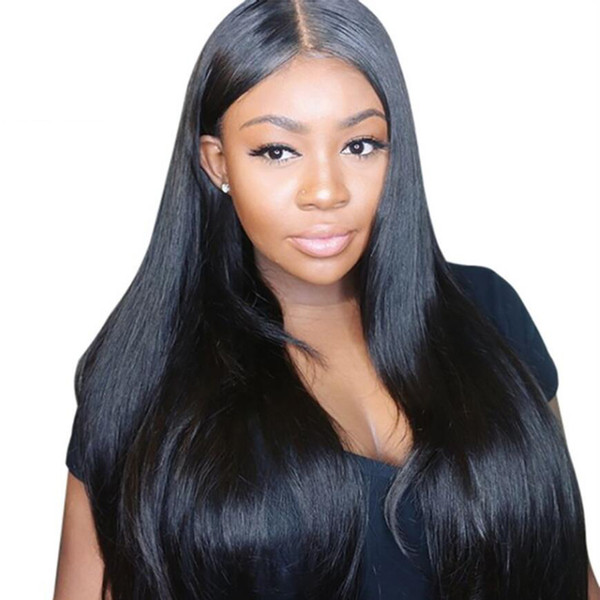 Straight U Part Wig Virgin Hair Glueless Brazilian Unprocessed Remy Hair Upart Human Wig For Black Women