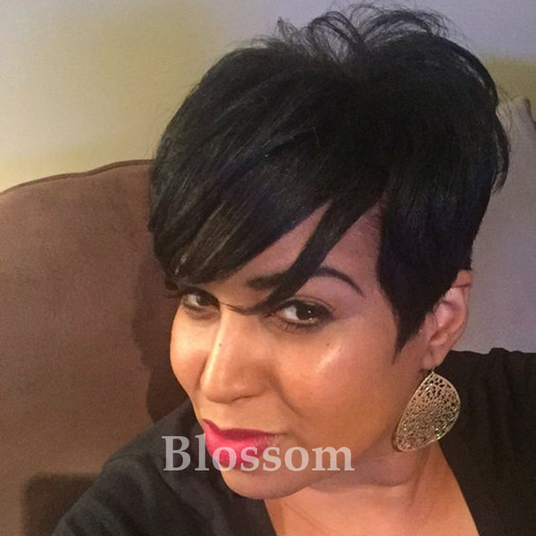 Hot selling Pixie cut human hair wigs full wig hairstyles short human hair wigs lace front full lace wigs for black women