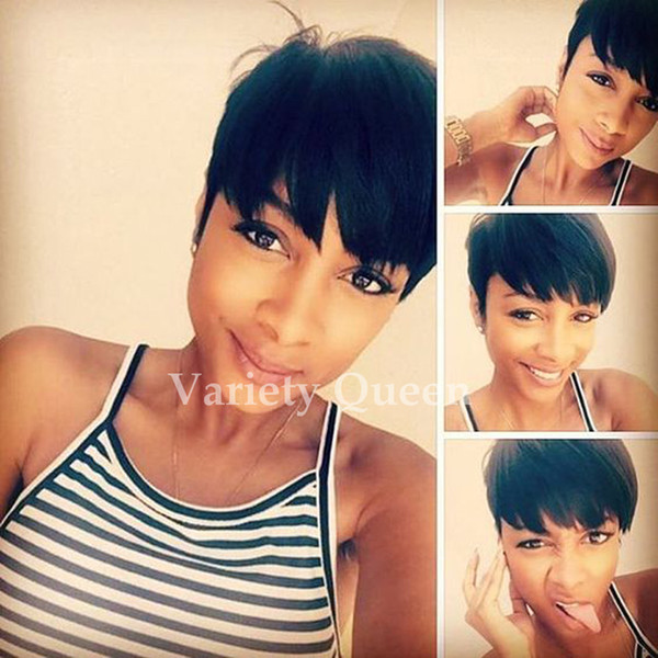 Chic Cut Brazilian short human hair wigs straight best human hair natural looking african american cheap remy wigs for black women