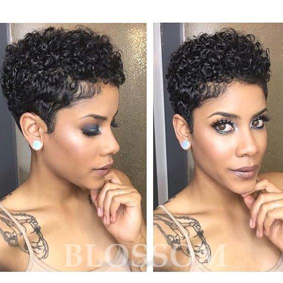 New Arrival Short Small Curly short Human hair wigs glueless Human brazilian Hair wig hair lace front wigs for black women