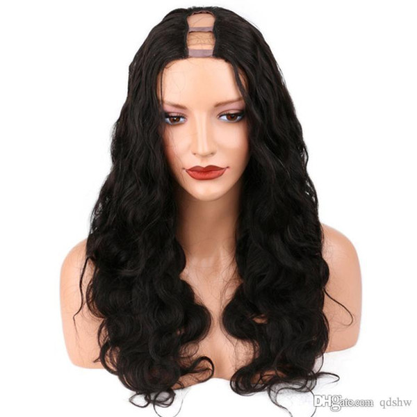 U Part Brazilian Wavy Wigs With Baby Hair Preplucked Glueless Body Wave Virgin Brazilian U Part Wig Human Hair For Black Women