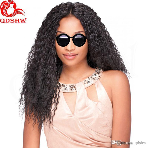 Kinky Curly Upart Wig For African American Pre Plucked Glueless Virgin Human Hair Mongolian Kinky Curly U Part Wigs With Baby Hair