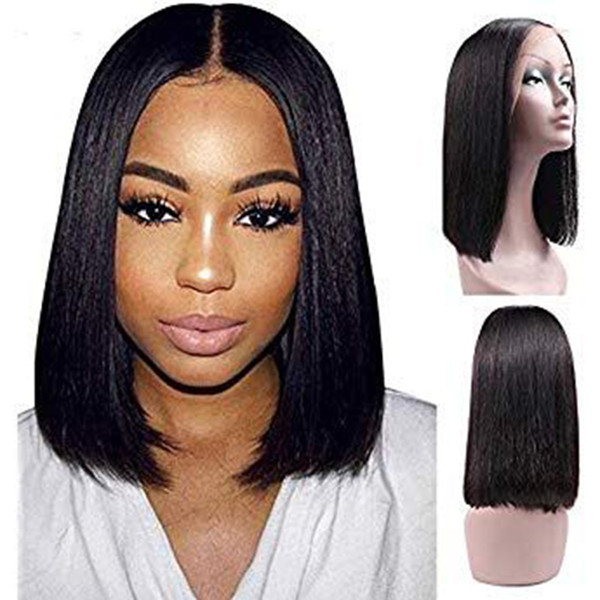 Human Hair u Part Wig Short Bob Silky Straight Glueless Virgin Brazilian U Part Human Hair Wigs Bob Upart Wigs For Black Women