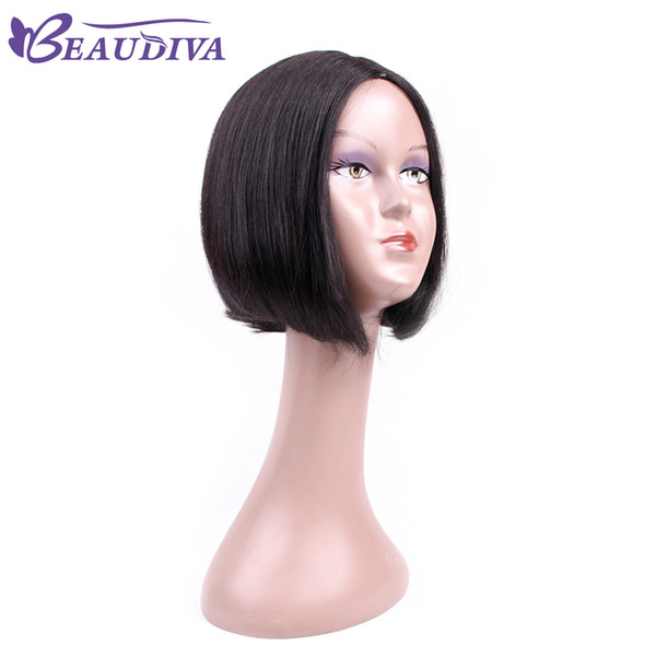 Beaudiva Straight Bob Wigs With Baby Hair Peruvian Virgin Hair Human Hair Wigs For Black Women