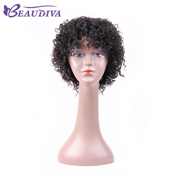 Beaudiva Wholesale price Brazilian Curly Human Hair Wigs For Black Women Brazilian Virgin Hair wigs Natural Black Human Hair Wigs