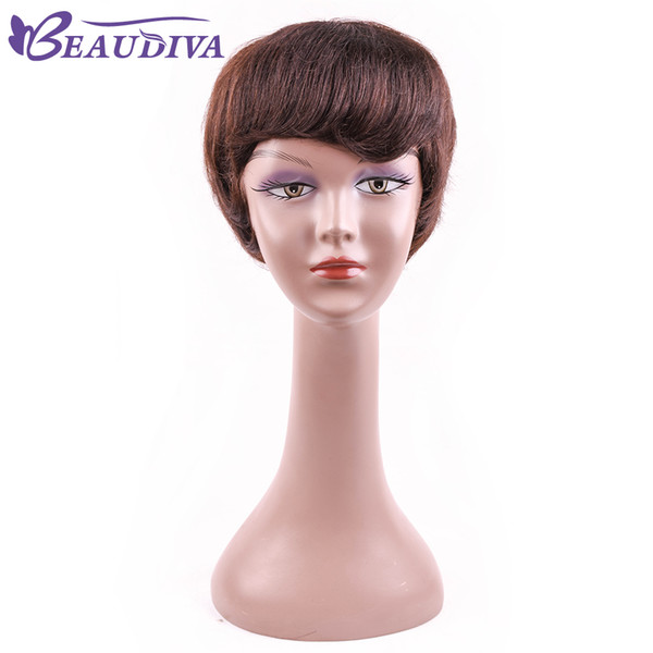 Beaudiva wigs for black women pixie short cut human hair Brazilian hair wigs Cheap human hair wigs Free Shipping