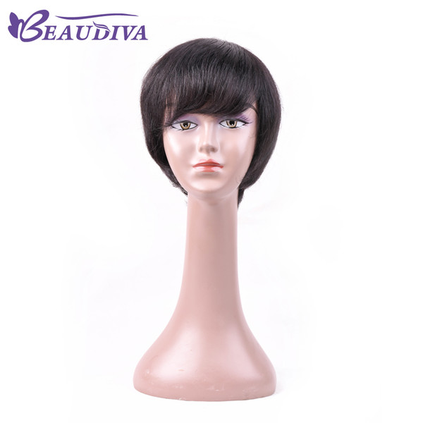 Beaudiva Wigs for black women Pixie cut short human hair wigs for black women Brazilian Huaman bob Wig for African