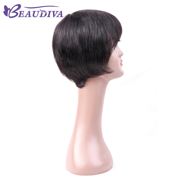 Pixie Cut short human hair 100% human hair wigs for african americans Best Peruvian hair wigs Free Shipping