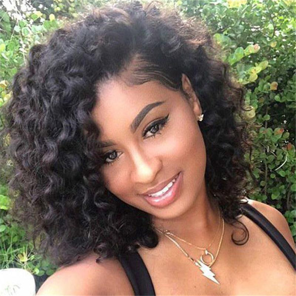 Jerry Curly Humam Hair Wigs For Black Woman Brazilian180% Full Lace Wigs Pre Plucked Hairline With Baby Hair