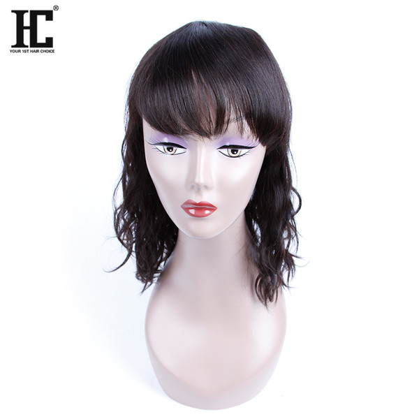 HC Hair 100% Virgin Remy Human Hair Charming Mid-Length BOB Natural Wave Cheap Lace Front Human Hair Wigs Natural Hairline Full Lace Wigs