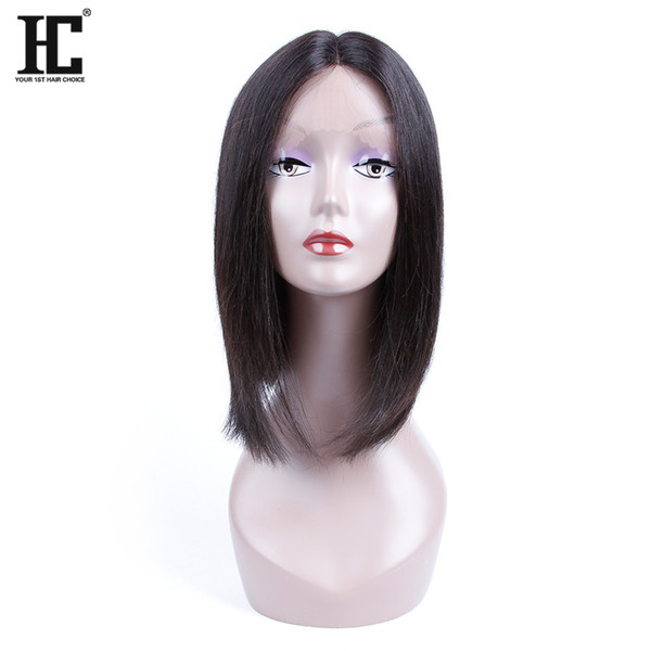 HC Hair Malaysian Lace Front Human Hair Silky Straight 150% Density Plucked Natural Hairline Remy Human Hair Wigs Wholesale Price