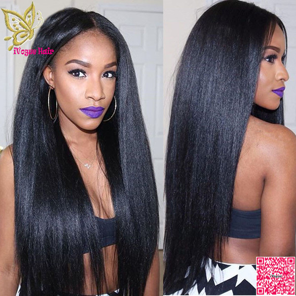 Brazilian U Part Wigs Yaki Straight Glueless Human Hair Upart Wigs Unprocessed Human Hair Wig For Black Women