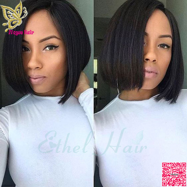 Short Bob U Part Wigs Human Hair Brazilian Hair Upart Human Hair Wig Straight Middle Part For Black Women